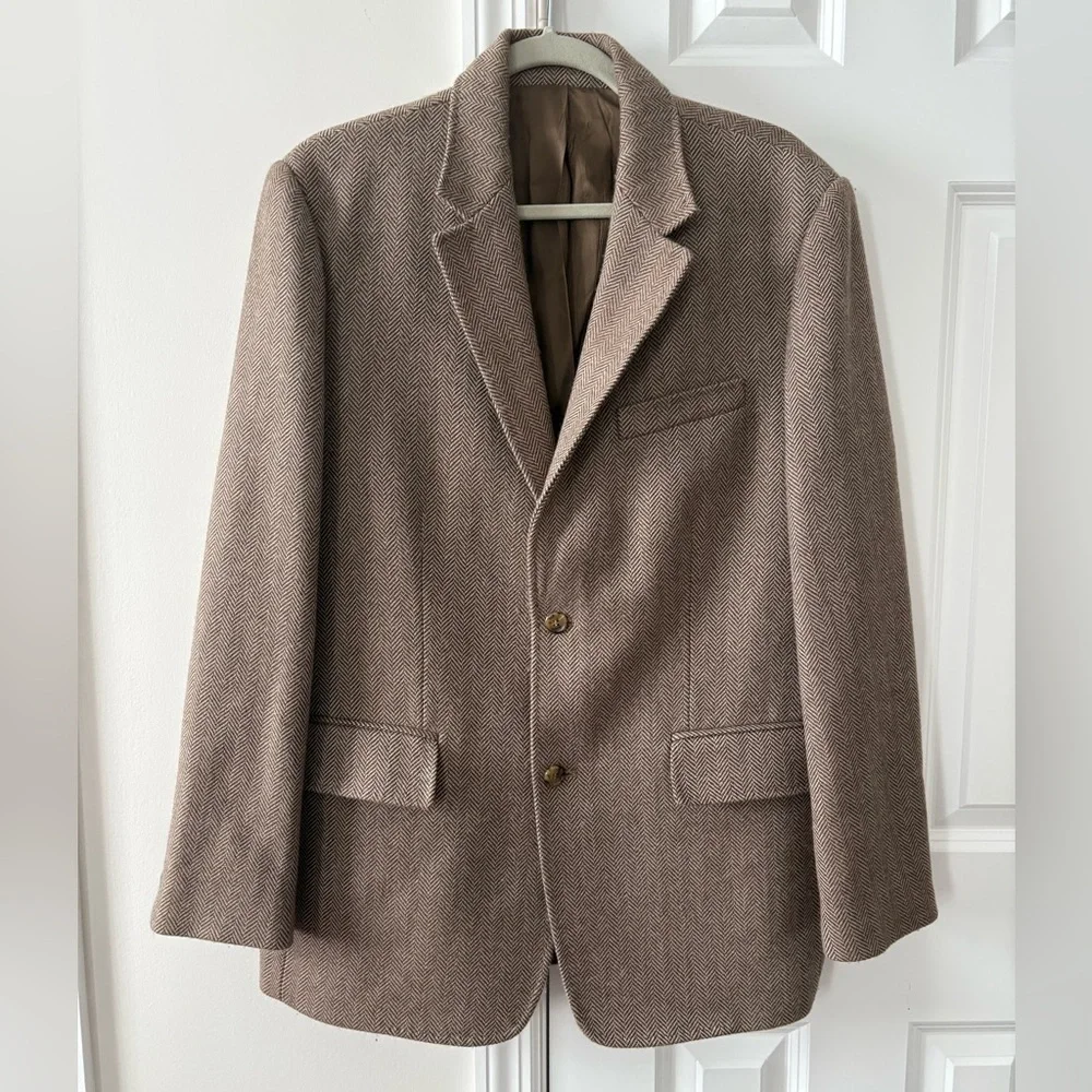 J. Crew Men’s Herringbone Wool Blazer